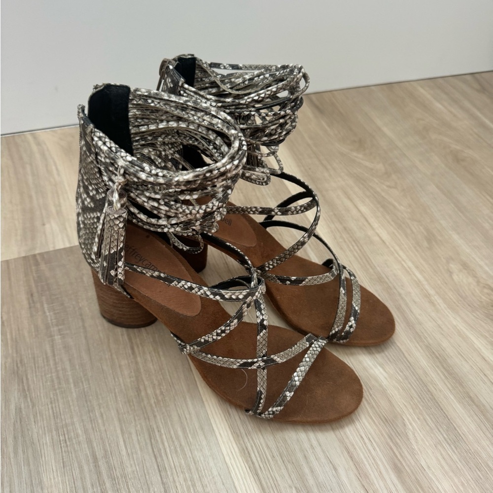 Jeffrey Campbell snake print shoes